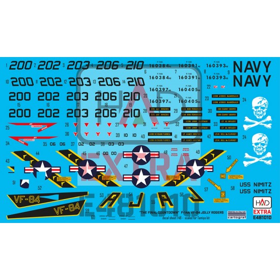 1/48 F-14A VF-84 ''The Final Countdown'' Extended Version Decal Sheet