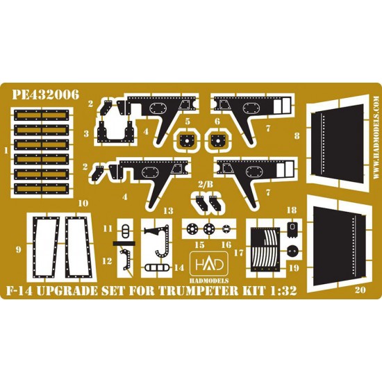1/32 F-14 Upgrade set for Trumpeter kit (Photo-etched part)