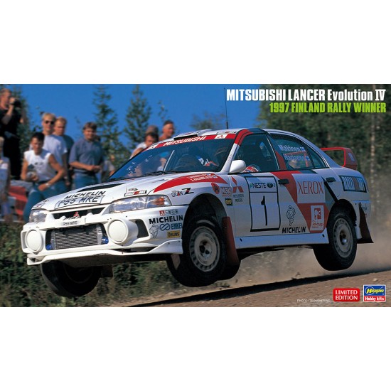 1/24 Japanese Race Car Mitsubishi Lancer Evolution IV 1997 Finland Rally Winner