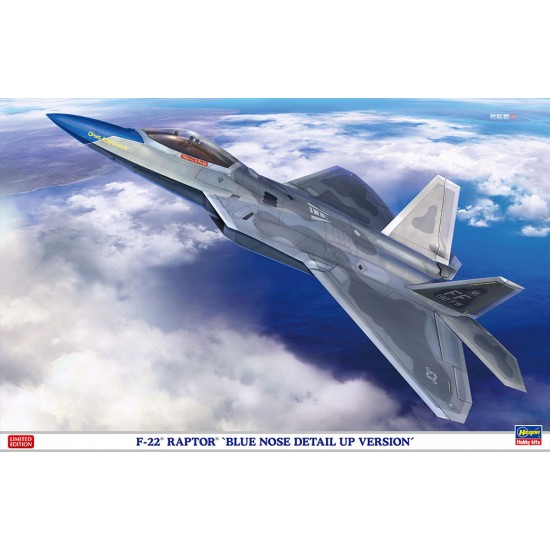 1/48 Modern US Jet Fighter F-22 Raptor "Blue Nose Detail Up Version"