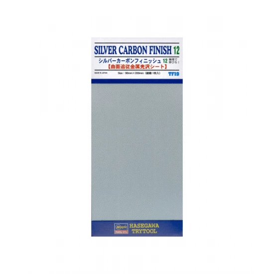 (TF19) Adhesive Detail & Marking Sheet - Silver Carbon Finish #12 (90mm x 200mm)
