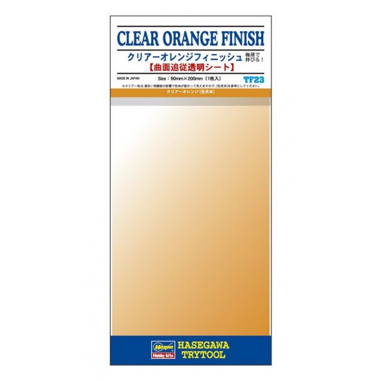 (TF23) Adhesive Detail & Marking Sheet - Clear Orange Finish (90mm x 200mm)