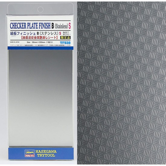 [TF938] Checker Plate Finish B (Stainless) S (90 x 200 mm)