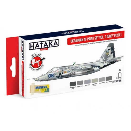 Acrylic Paint Set for Airbrush - Ukrainian AF Vol. 2 Grey Pixel (6x 17ml)
