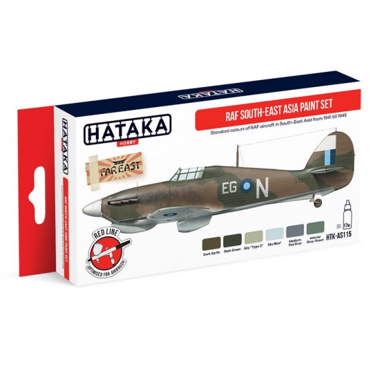 Acrylic Paint Set for Airbrush - RAF South-East Asia (6x 17ml)