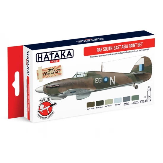 Acrylic Paint Set for Airbrush - RAF South-East Asia (6x 17ml)