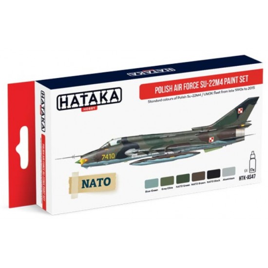 Acrylic Paint Set for Airbrush - Polish Air Force Su-22M4 from late 1990s to 2015 (17ml x 6)