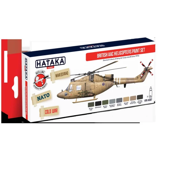 Acrylic Paint Set for Airbrush - British AAC Helicopters Since Early 1970s (17ml x 8)