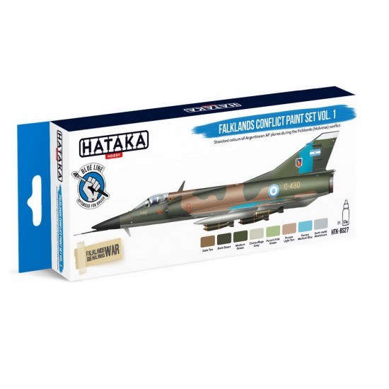 Acrylic Paint for Brush - Falklands Conflict Standard Colours Vol.1 Argentinean AF (8 x 17ml)