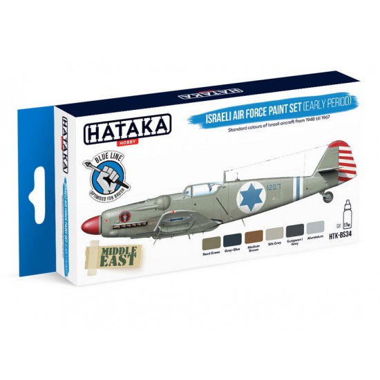 Acrylic Paint Set for Brush - Israeli Air Force Early Period (6x 17ml)