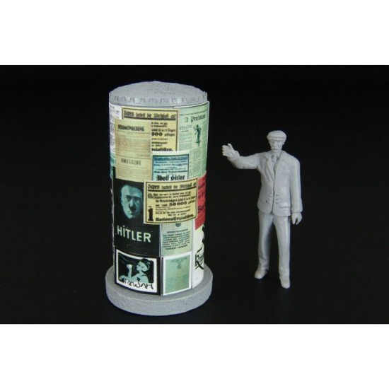 1/48 Civilien w/Posters Column