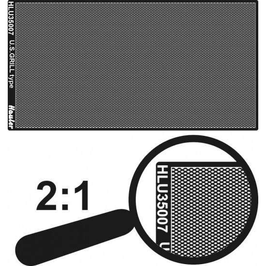 1/35 Engraved Plate-US Grill Type (PE total dim. 100x50mm)