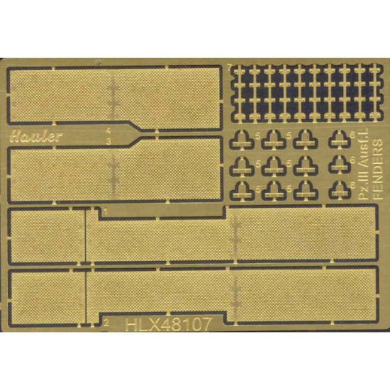 1/48 Pz III Ausf L Fenders for Tamiya kits
