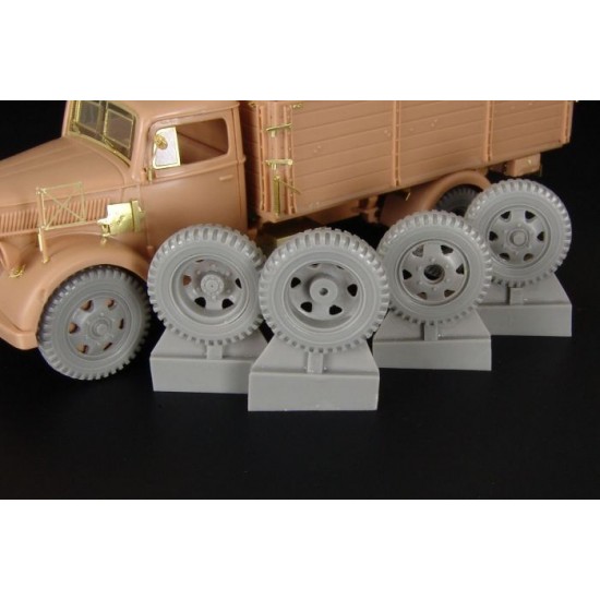 1/48 Opel Blitz Wheels For Tamiya/Supermodel Kit