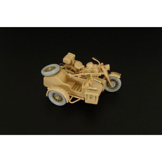 1/48 German Motorcycle & Sidecar Detail Set for Tamiya kits
