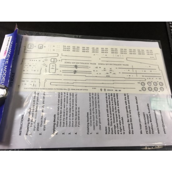 RAAF Decals for 1/72 Alenia C-27J Spartan 35SQN