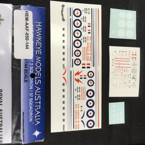 Hi Resolution Raaf Decals RAAF Decals for 1/48 Douglas C-47 Dakota 2SQN & 37SQN Hawkeye AAF-050-48
