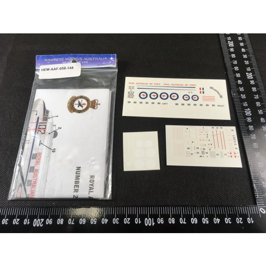 RAAF Decals for 1/144 Douglas C-47 Dakota 2 FTS Squadron Hack