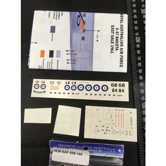 RAAF Decals for 1/72 Douglas C-47 Dakota A65-84 & 68