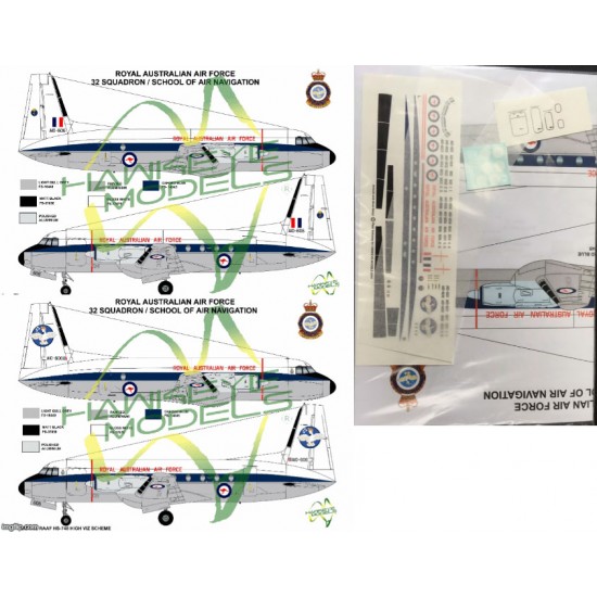 RAAF Decals for 1/72 Hawker Siddeley 32 SQN School of Air Navigation (Decal only)
