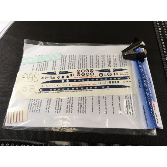 Decals for 1/96 RAAF Vickers Viscount 839 34 SQN VIP Transport