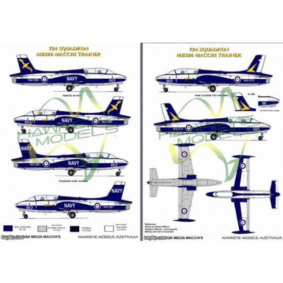 Royal Australian Navy Decal for 1/48 Aermacchi MB-326H Macchi VC-724 SQN