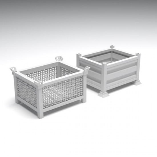 1/35 Mixed Metal Box Pallet (1x Steel, 1x Wire)