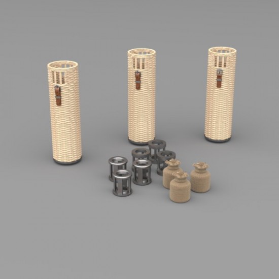 1/35 German 150mm Empty Vickers Baskets With Metal Bottom