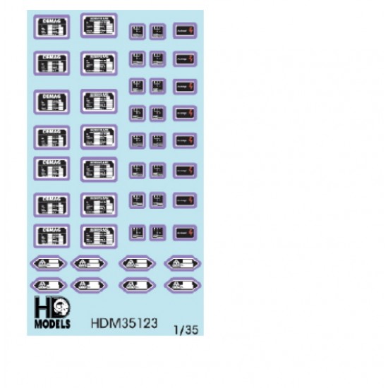 Decals for 1/35 German Plancard