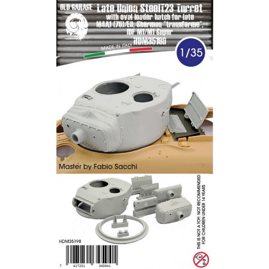 1/35 Late Union Steel T23 Turret for Asuka/Tamiya/Italeri M4A1 Kits