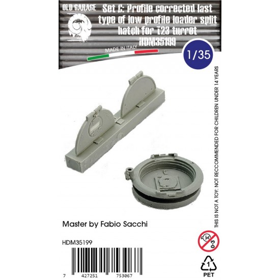 1/35 T23 Turret Profile Corrected Low Profile Loader Split Hatch Last for Asuka/Meng M4A3