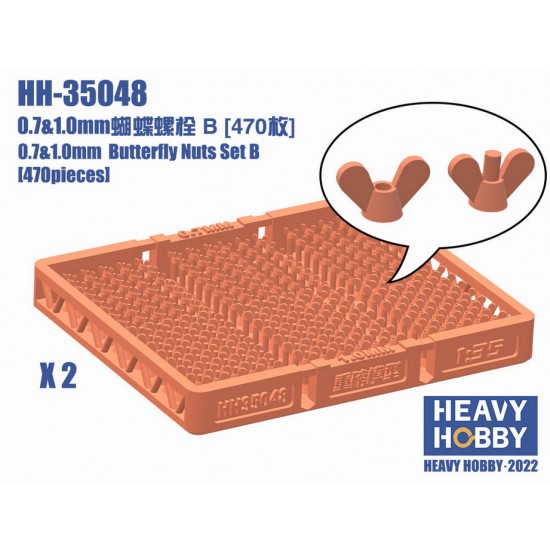 0.7&1.1mm Butterfly Nuts Set B (470pcs)