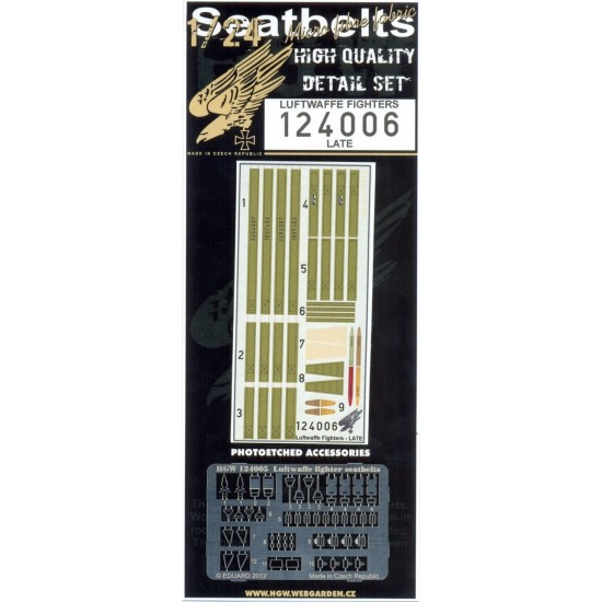 1/24 Luftwaffe Fighters Seatbelts - Late