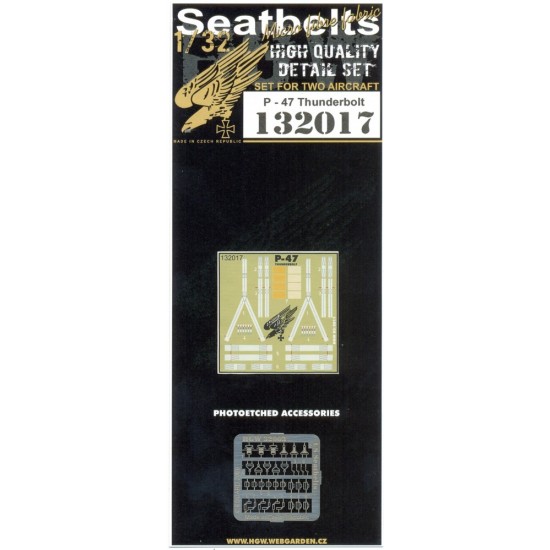 1/32 Republic P-47 Thunderbolt Seatbelts for Hasegawa/Trumpeter kits