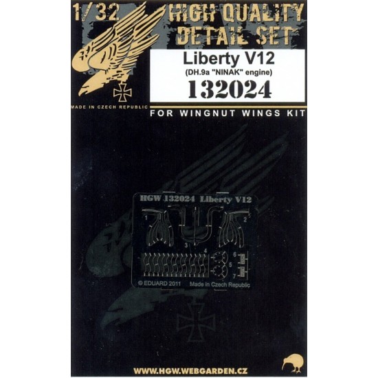 1/32 Liberty V.12 Engine (DH.9a NINAK) Detail-up Set for Wingnut Wings kit