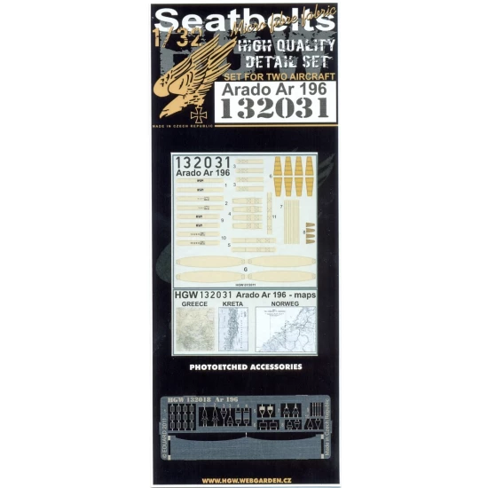 1/32 Arado Ar 196 Seatbelts for Revell kit