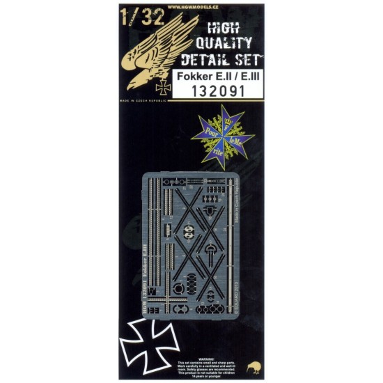 1/32 Fokker E.II / E.III Detail Set for Wingnut Wings kit Salmson 2-A2