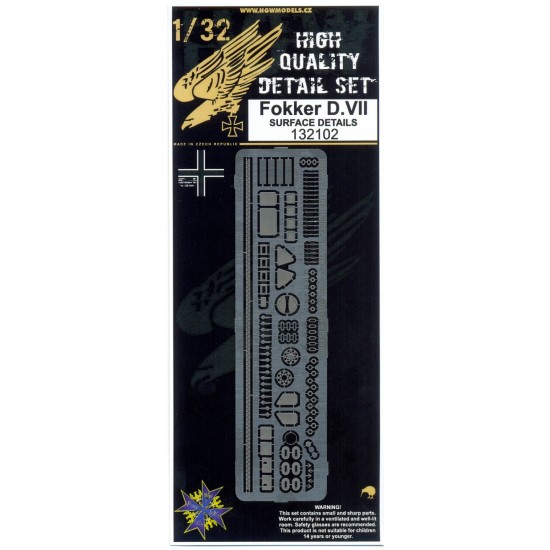 1/32 Fokker D.VII Surface Detail-up Set for Wingnut Wings kit