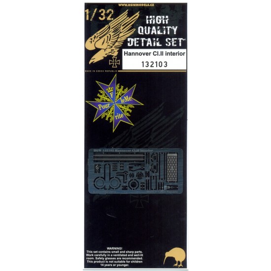 1/32 Hannover Cl.II Interior Detail Set for Wingnut Wings kit