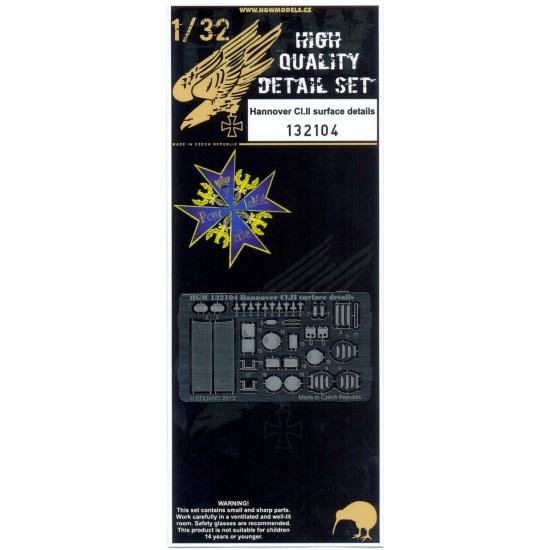 1/32 Hannover Cl.II Surface Detail-up Set for Wingnut Wings kit