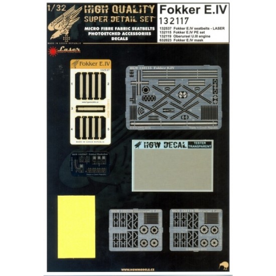 1/32 Fokker E.IV Super Detail Set for Wingnut Wings kit