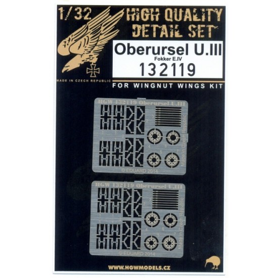 1/32 Oberursel U.III Engine (Fokker E.IV) Detail Set for Wingnut Wings 