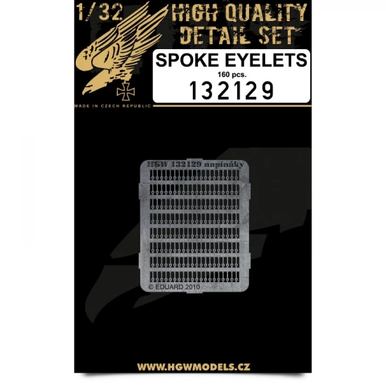 1/32 Spoke Eyelets Set for WWI Aircraft (1 Photo-Etched Sheet)