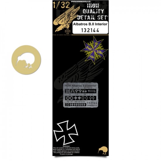 1/32 Albatros B.II Interior Detail Set for Wingnut Wings kit