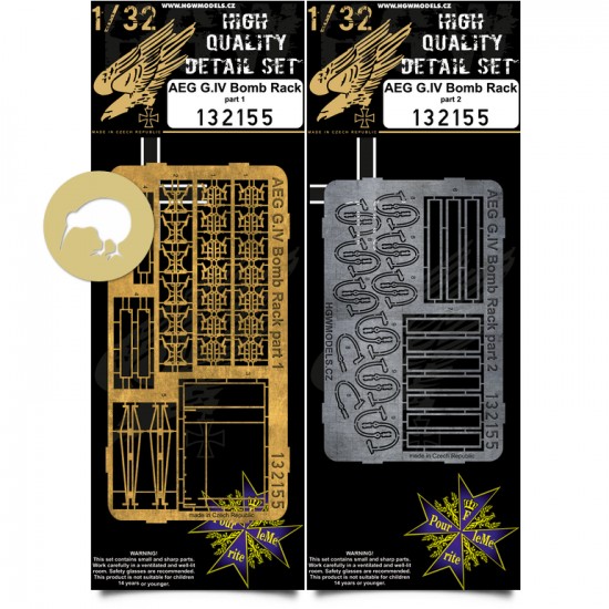 1/32 AEG G.IV Bomb Rack for Wingnut Wings kit