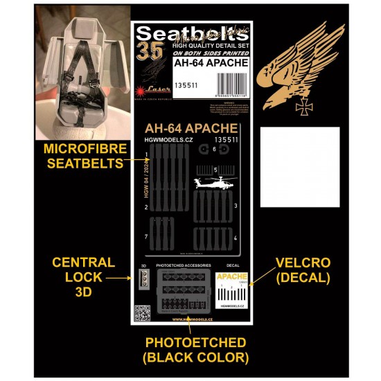 1/32 AMC DH.2 Seatbelts (Laser Cut) for Wingnut Wings kit