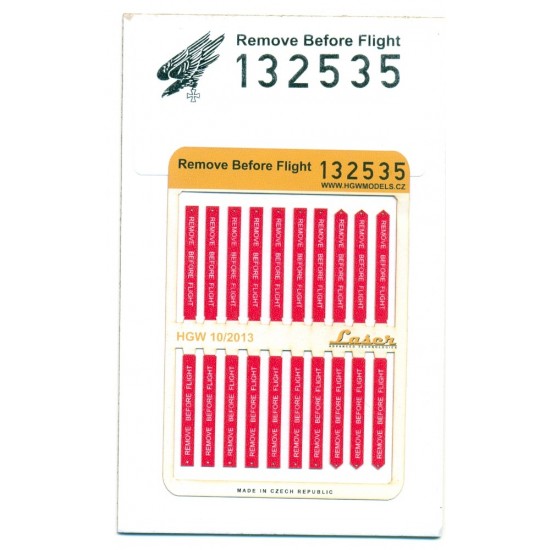 1/32 Remove Before Flight (Laser Cut)