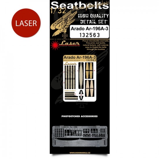 1/32 Arado Ar 196A-3 Seatbelts for Revell Models kit (Laser Cut)