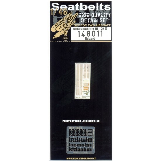 1/48 Messerschmitt Bf 109E Seatbelts for Eduard kit