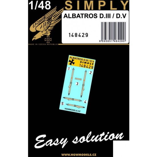1/48 ALBATROS D.III / D.V Seatbelts Relief Print Decal